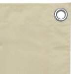 vidaXL Écran de balcon Crème 75x500 cm Tissu Oxford