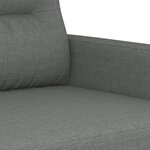 vidaXL Canapé à 3 places Gris foncé 180 cm Tissu