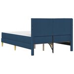 vidaXL Cadre de lit Bleu 140 x 190 cm Polyester