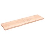 vidaXL Étagère murale 220x60x(2-6) cm bois de chêne massif non traité