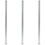 vidaXL Poteaux de clôture 3 Pièces Aluminium 185 cm