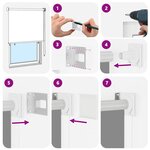 vidaXL Store roulant extérieur protection UV Gris clair Polyester