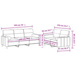 vidaXL Ensemble de canapés 2 Pièces avec coussins marron tissu