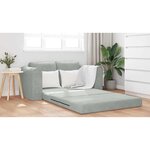 vidaXL Canapé-Lit Gris clair 148 x 71 x 83 cm Velours