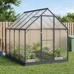 vidaXL Serre de jardin avec porte Anthracite 183 5 x 243 5 x 207 cm