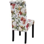 vidaXL Chaises à manger lot de 2 multicolore tissu