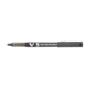 Stylo roller Hi-Tecpoint V5 Encre liquide Pointe Fine Noir x 12 PILOT