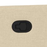 vidaXL Fauteuil de massage inclinable Crème Tissu