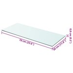 vidaXL Panneaux d'étagère 2 Pièces Verre Transparent 70 x 30 cm