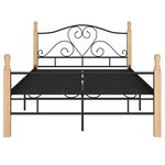 vidaXL Cadre de lit sans matelas noir métal 120x200 cm