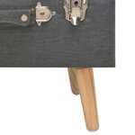 vidaXL Tabouret de rangement 40 cm Gris foncé Tissu