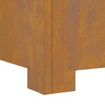 Foyer vidaXL Carré 80x80x40 cm en acier weathering