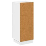 vidaXL Armoire à tiroirs Blanc 33 x 34 5 x 87 cm Bois d'ingénierie