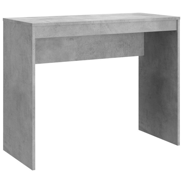 Bureau table poste de travail meuble d'ordinateur informatique étude 90 x 40 x 72 cm bois d'ingénierie gris 02_0023848