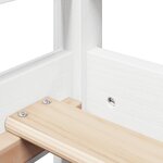 vidaXL Lit de jour avec toit sans matelas blanc 80x200 cm bois massif