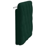 vidaXL Coussin de tête de lit vert foncé 90 cm velours