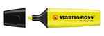 Surligneur BOSS ORIGINAL Rechargeable Pointe Biseautée 2-5 mm jaune STABILO