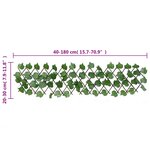vidaXL Treillis de feuille de vigne artificiel extensible 180x20 cm