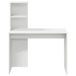 vidaXL Bureau avec étagère Blanc 102 x 50 x 124 cm Bois d'ingénierie