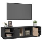 vidaXL Meuble TV Gris 156x40x40 cm Bois de pin massif
