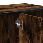 vidaXL Armoire lavabo de salle de bain chêne fumé bois d'ingénierie