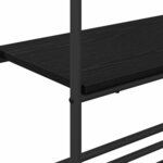 vidaXL Portant à vêtements avec étagères Chêne noir 60 x 30 x 171 cm
