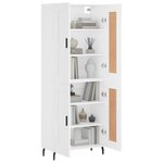 vidaXL Buffet haut Blanc 69 5x34x180 cm Bois d'ingénierie
