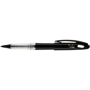 Feutre plume tradio trj94a black & white corps vernis noir encre noire pentel