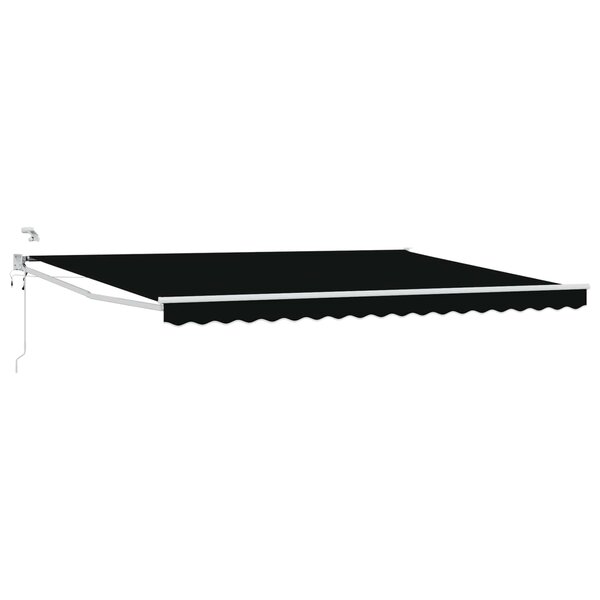 vidaXL Auvent rétractable électrique Noir 4 × 3 m