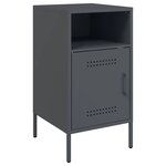 vidaXL Table de chevet anthracite 36x39x68 cm acier laminé à froid