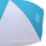 AXI Table de pique-nique à sable et eau et parasol Marron et blanc