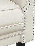 vidaXL Canapé à 3 places crème velours