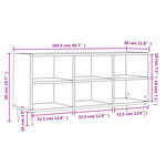 vidaXL Meuble TV sonoma gris 103 5x30x50 cm bois d'ingénierie