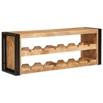 vidaXL Étagère à vin 100 x 45 x 33 cm Bois de mangue brut solide