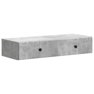 vidaXL Table d'appoint murale Gris béton 87 5 x 34 5 x 17 cm