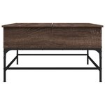 vidaXL Table basse chêne marron 80x80x45 cm bois d'ingénierie et métal