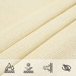 vidaXL Voile d'ombrage 160 g/m² Crème 4x5x6 8 m PEHD