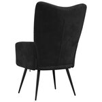 vidaXL Chaise de relaxation Noir Velours