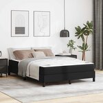 vidaXL Lit avec matelas Noir 160 x 200 cm Faux cuir