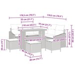 vidaXL Ensemble de canapé de jardin 9 Pièces Gris 110 x 55 x 71 cm