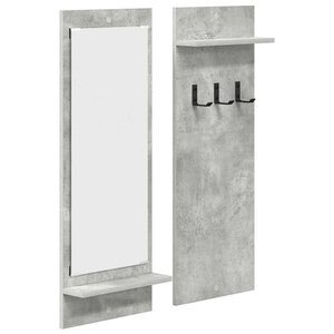 vidaXL Porte-manteau mural avec étagère Gris béton 70 x 10 x 90 cm