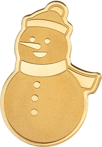Pièce de monnaie en Or 1 Dollar g 0.5 Millésime Small Gold SNOWMAN (PRÉCOMMANDE)