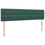 vidaXL Cadre de lit ottoman avec matelas vert foncé 160x200 cm velours