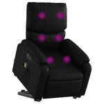 vidaXL Fauteuil inclinable de massage électrique noir similicuir
