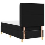 Lit à ressorts vidaXL avec matelas et LED Noir 90x200 cm Tissu
