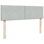 VidaXL Cadre de lit ottoman et matelas gris clair 160x200cm velours
