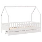 vidaXL Cadre de lit enfants avec tiroirs sans matelas 90x190 cm bois
