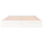 vidaXL Cadre de lit sans matelas blanc bois massif 120x190 cm