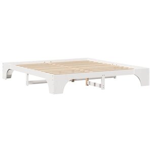 vidaXL Cadre de lit Blanc 180 x 200 cm Pin massif