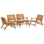 vidaXL Chaises de jardin avec table 5 Pièces en bois d'acacia massif